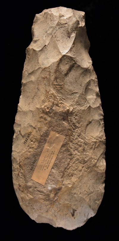 Mississippian Oval Hoe Blade Made from Mill Creek Chert. This Artifact Was Collected in Marion County, Missouri by Unknown